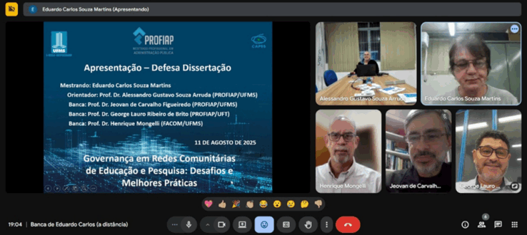 Defesa de dissertação na UFMS discute governança em redes de educação e pesquisa